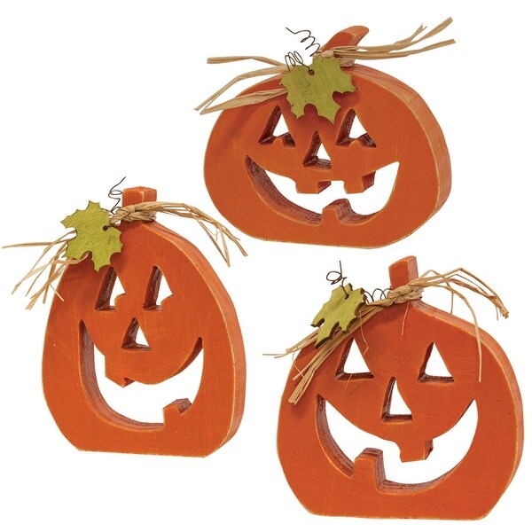 3/Set Cutout Jack O Lantern Chunky Sitters