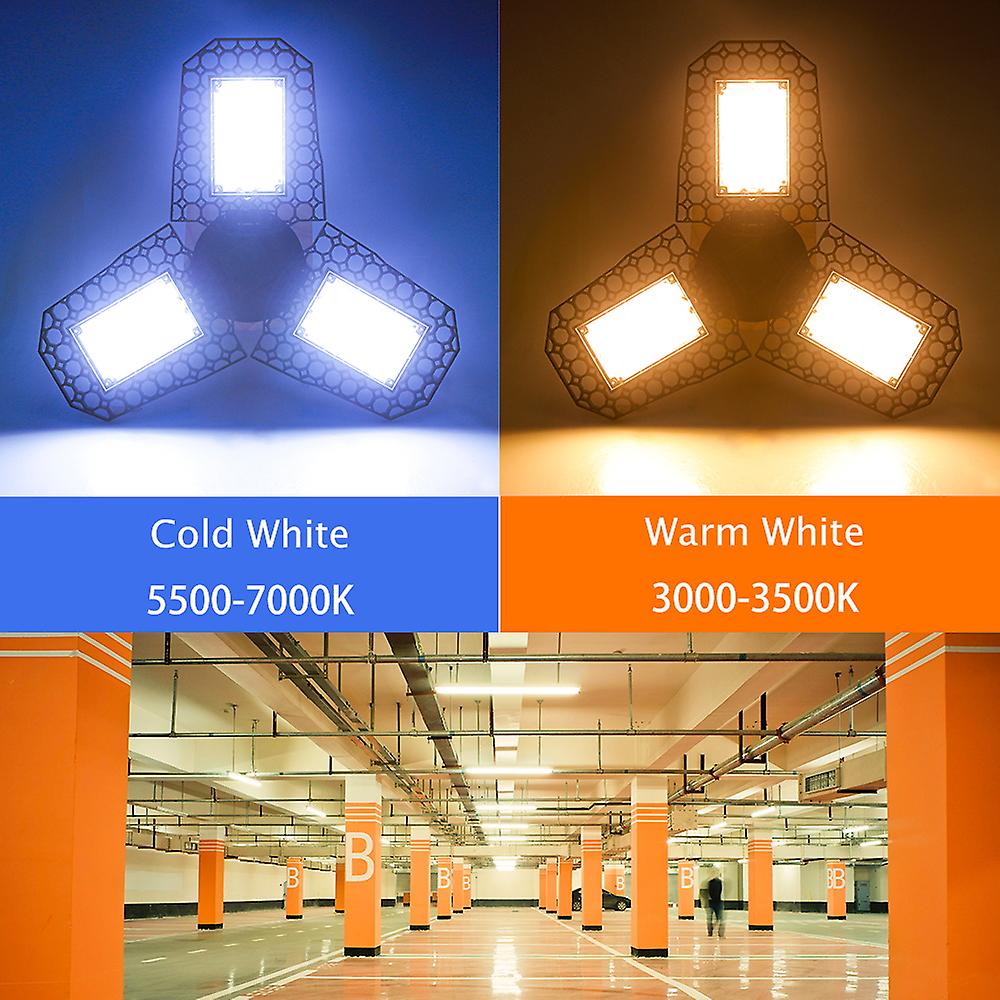 Ufo Led Light E27 Deformable Led Garage Light 40w 60w 80w Led Bulb 220v Folding Lamp E26 Warehouse Industrial Lighting 110v 2835