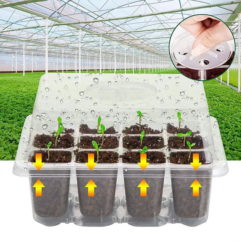 Seed Starter Trays Nursery Pots Seedling Tray Plastic Nursery Pots Planting Seed Tray Base Garden Grow Box Supplies/