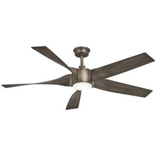 Home Decorators Collection Sky Parlor 56 in. Integrated LED Indoor Burnished Nickel Ceiling Fan with Light 34613