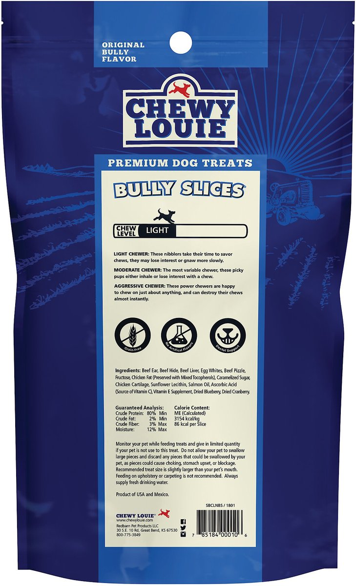 Chewy Louie Bully Slices Dog Treat