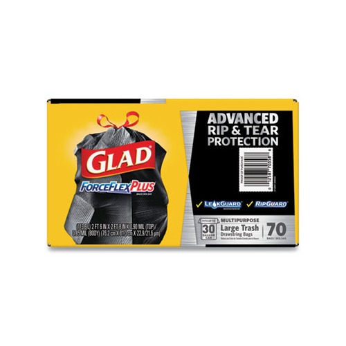 Glad ForceFlexPlus Drawstring Large Trash Bags  CLO70358