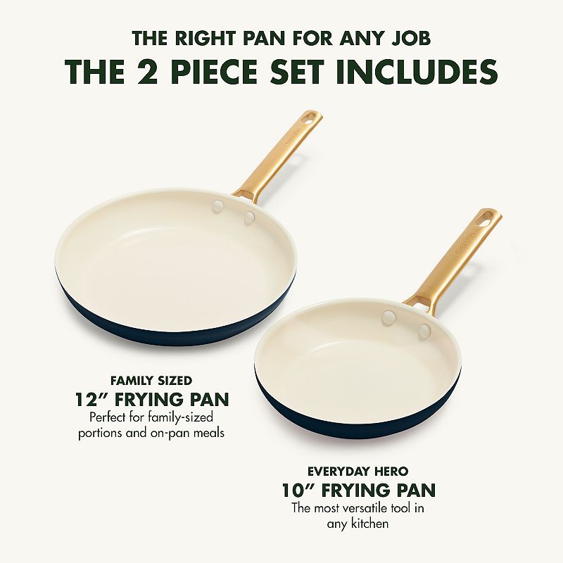 GreenPan Reserve Hard Anodized Healthy Ceramic Nonstick Frypan Skillet Set