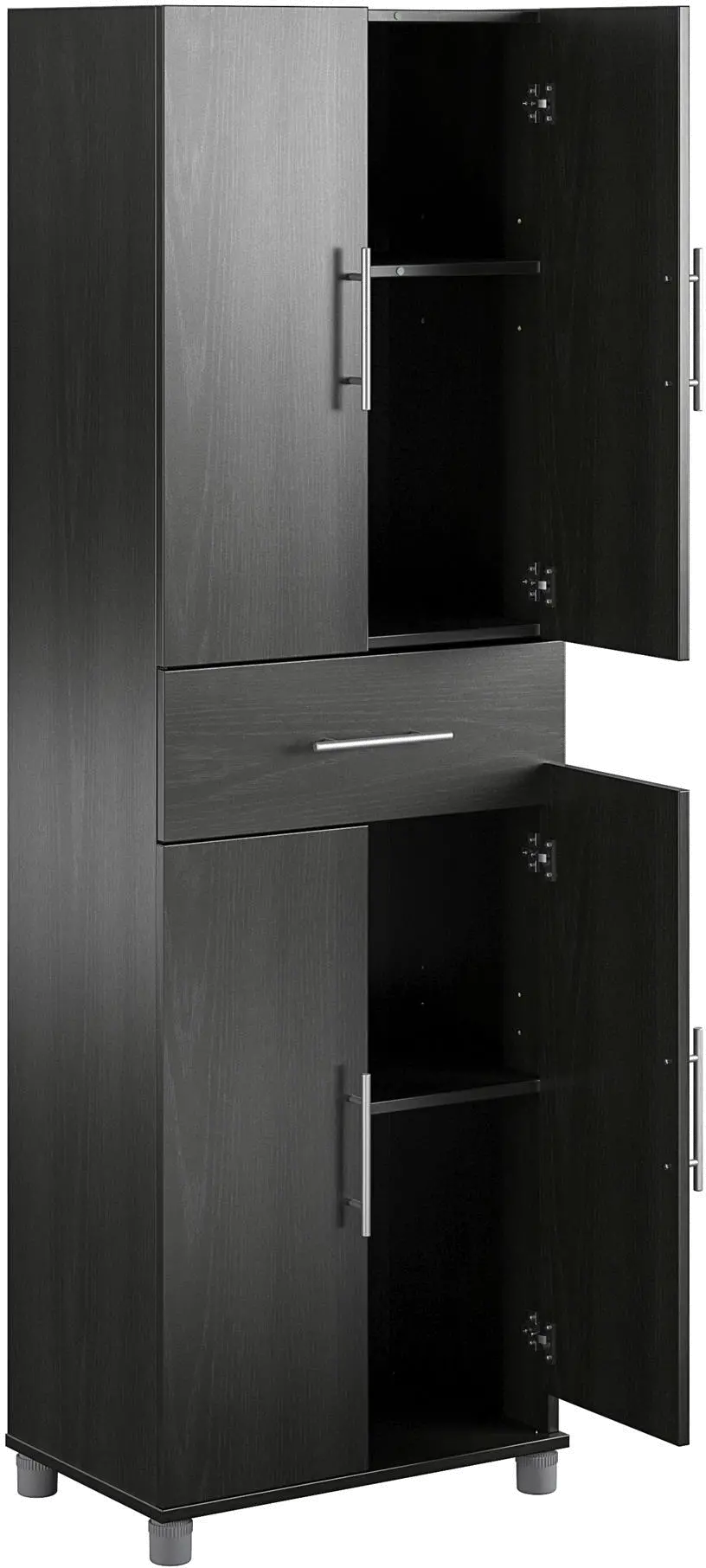 Camberly Black Oak 4 Door Storage Cabinet