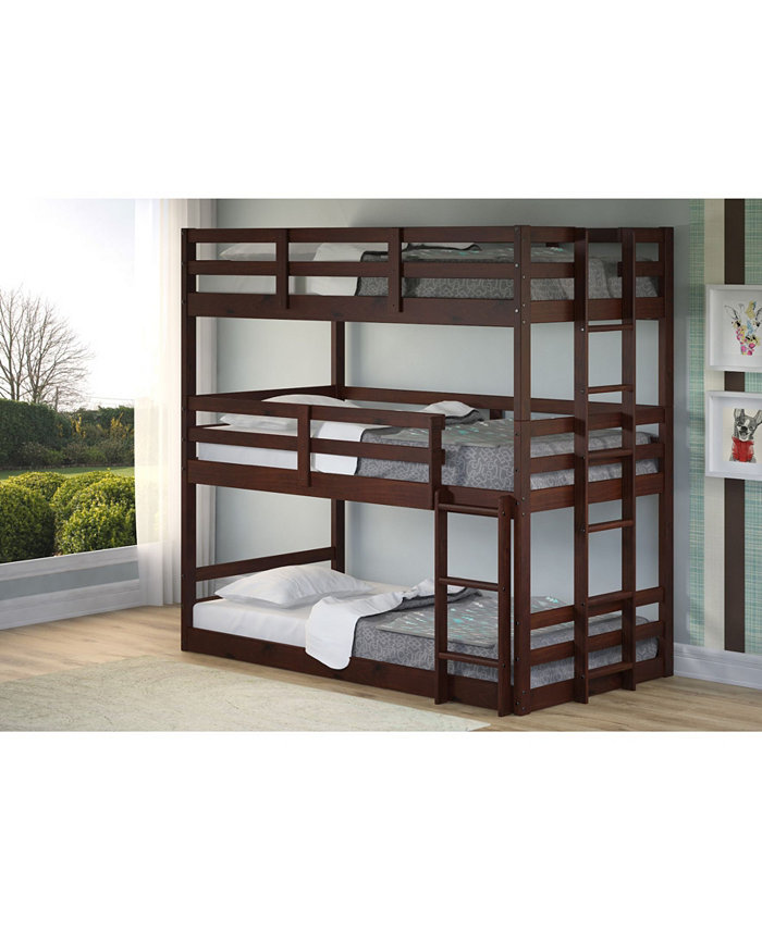 Donco Kids Triple Twin Bunk Bed