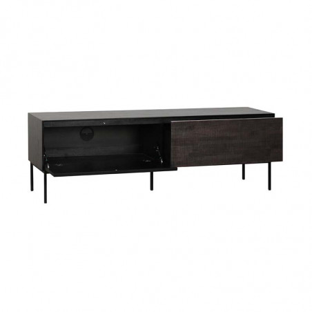 Meuble TV teck noir  162x45x53cm Grooves Ethnicraft - Mobilier intérieur - Mobilier - GRIIN