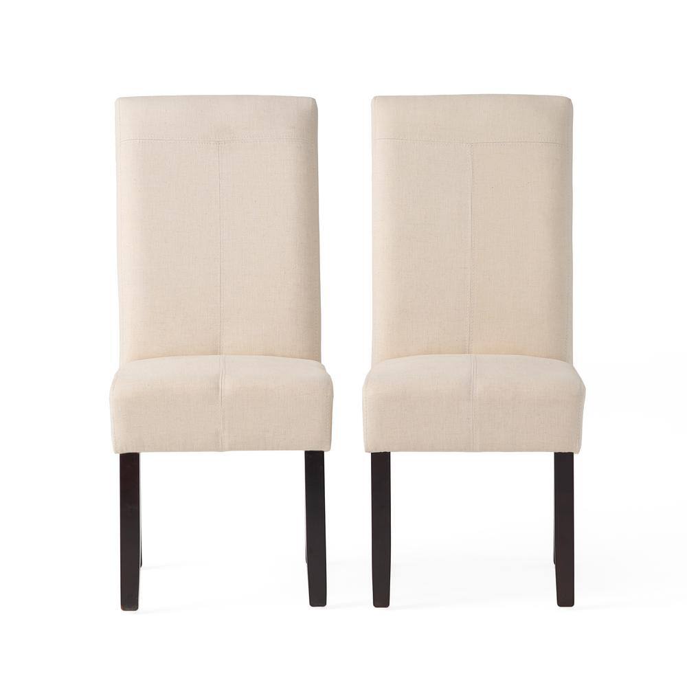 Noble House Pertica Natural Plain T-Stitch Dining Chairs (Set of 2) 165