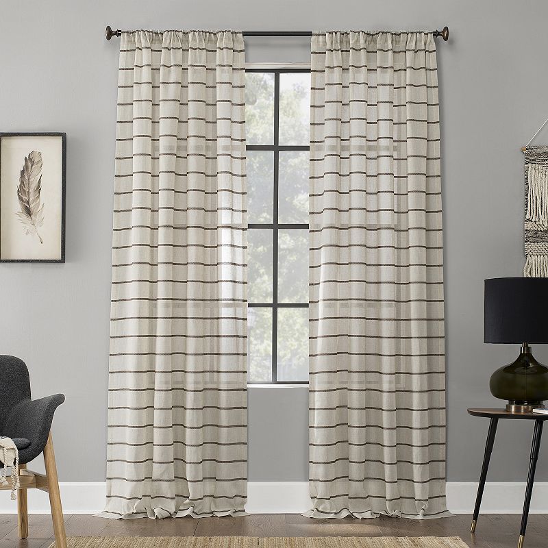 Clean Window Twill Stripe Anti-Dust Window Curtains