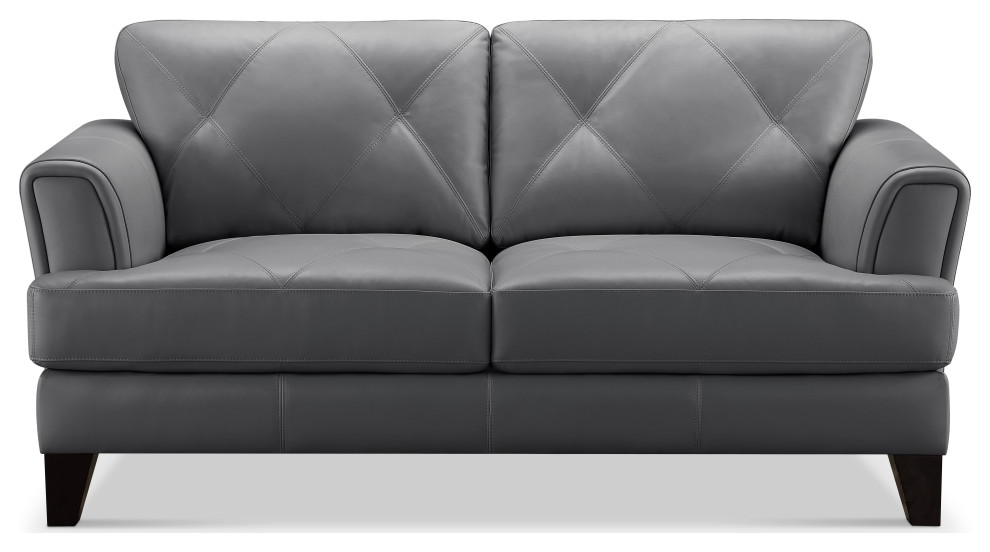 Savannah Leather Loveseat   Contemporary   Loveseats   by Abbyson Living  Houzz