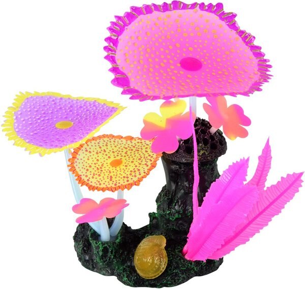 Underwater Treasures Glow Action Bubbling Carpet Coral Garden Fish Ornament