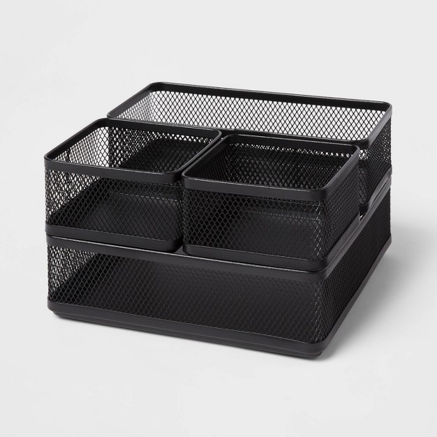 Mesh Desk Organizer Black