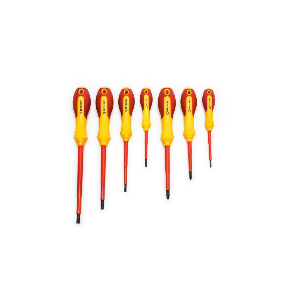 Crescent VDE Insulated Phillips and Slotted Screwdriver Set (7-Piece) CTVDESDS