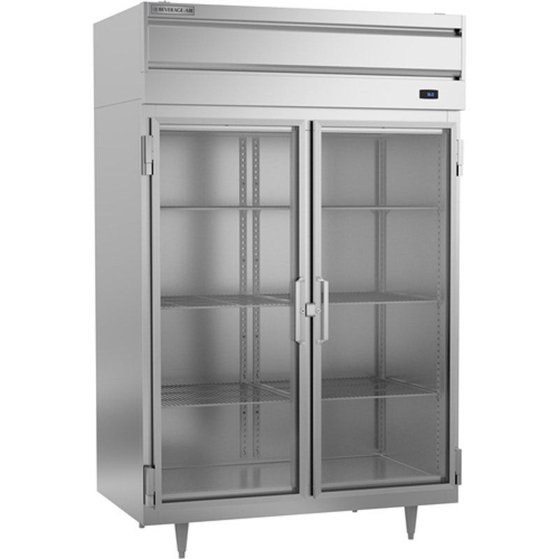 Beverage-Air PR2HC-1BG Reach-In Refrigerator， P-Series， 2-Section， 2 Glass Doors