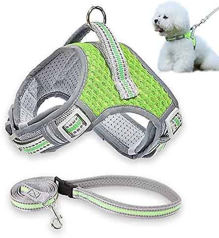 Dog Harness And Leash Set， No Pull Harness For Small Dogs And Cats， Air Mesh Harness With Easy Control Handle And Adjustable Strap， Ideal For Outdoor