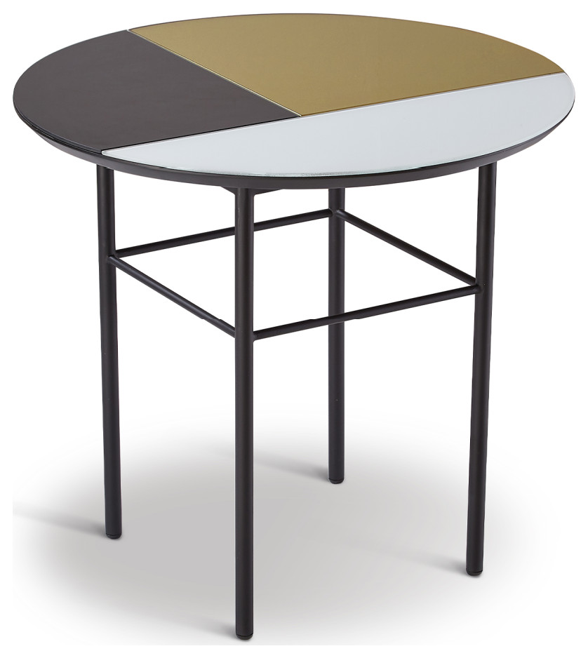 Tri Color Round Side Table  Liang  ampEimil Orphenus   Contemporary   Side Tables And End Tables   by Oroa   Distinctive Furniture  Houzz