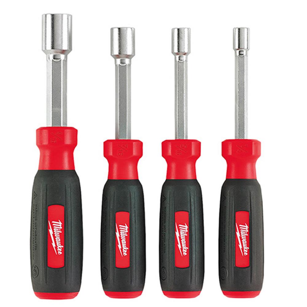 Milwaukee 4 pc Hollow Shaft SAE Nut Driver Set 48-22-2404 from Milwaukee