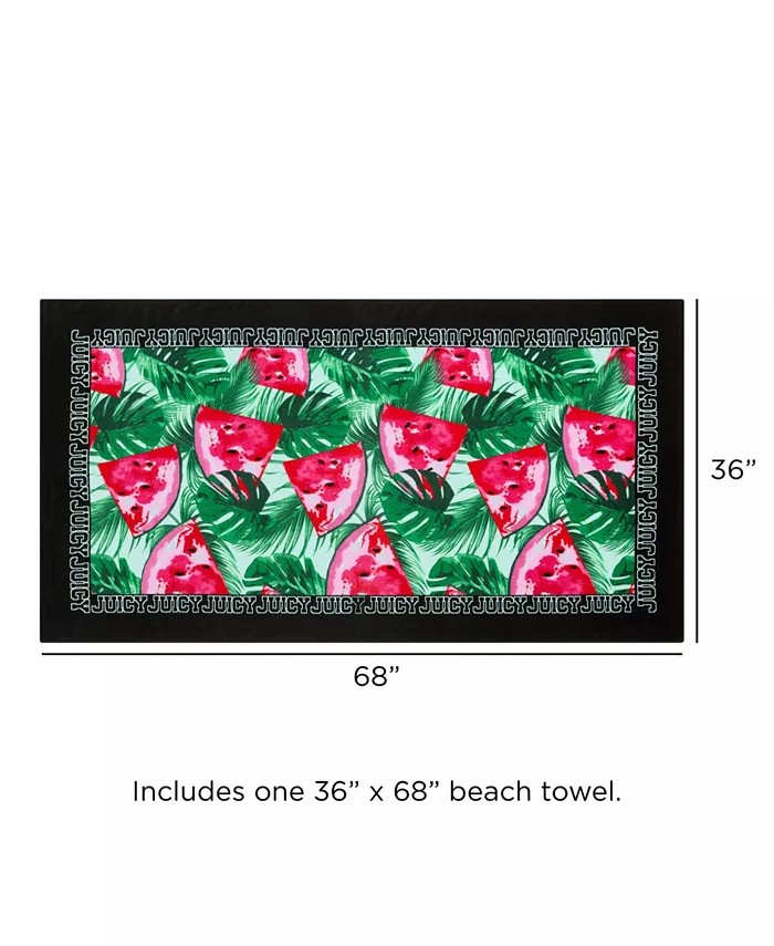 Juicy Couture Watermelon Cotton Beach Towel 36 x 68