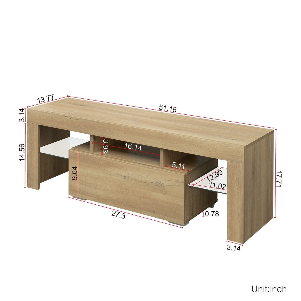 Entertainment TV Stand  Large TV Stand TV Base Stand with LED Light TV Cabinet.