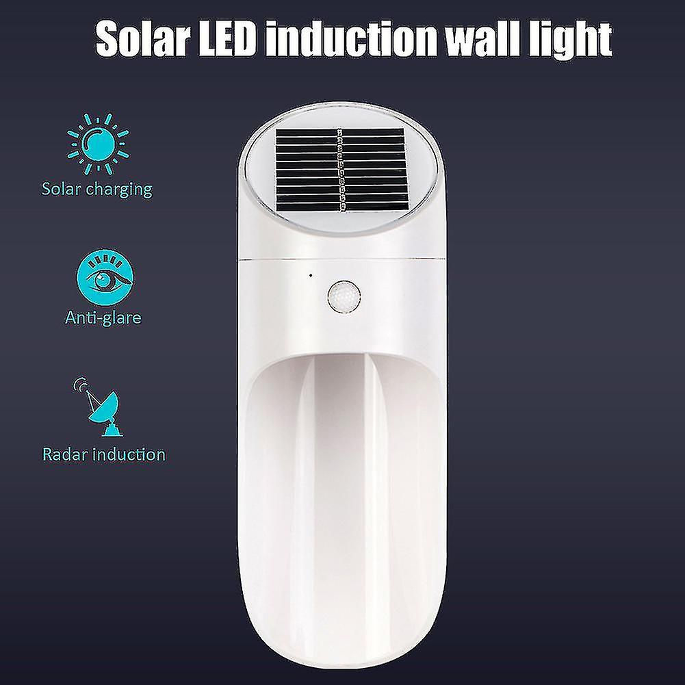 1pcs Microwave Sensor Wall Lamp， Led Solar Light Ip65 Waterproof Solar Lamp For Garden Pathway Fence Patio Dcor