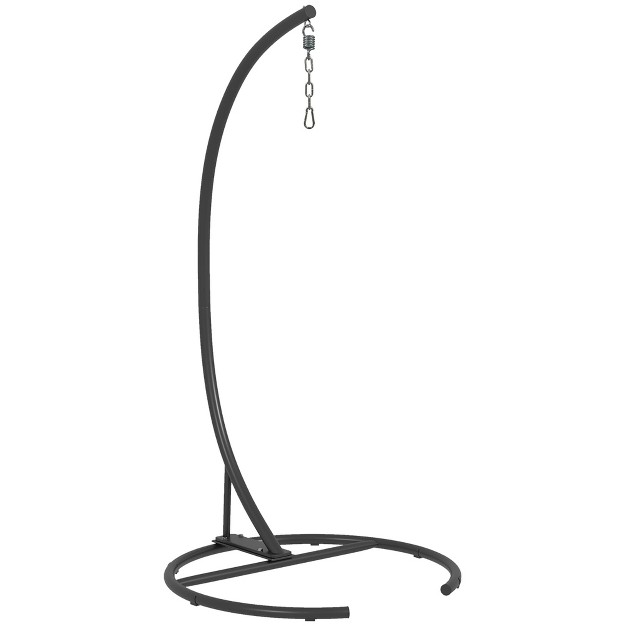 Outsunny Hanging Hammock Chair Stand Metal Frame Hanging Stand Black