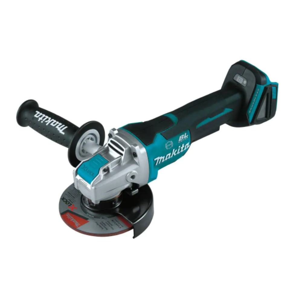 Makita 18V LXT Lithium-Ion Brushless Cordless 4-1/2 in./5 in. Paddle Switch X-LOCK Angle Grinder with AFT， Tool Only