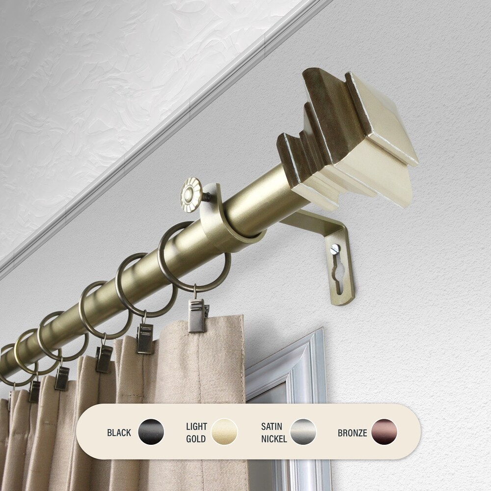 InStyleDesign Tild 1 inch Diameter Adjustable Curtain Rod