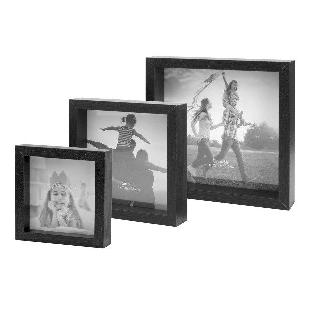 3pc Nesting Frame Set Black Stonebriar Collection