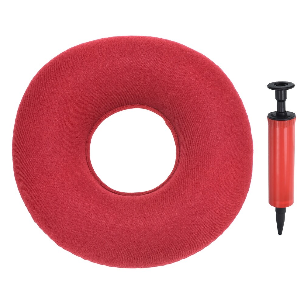 Inflatable Seat Cushion  Donut Cushion for Office Chairs  Red