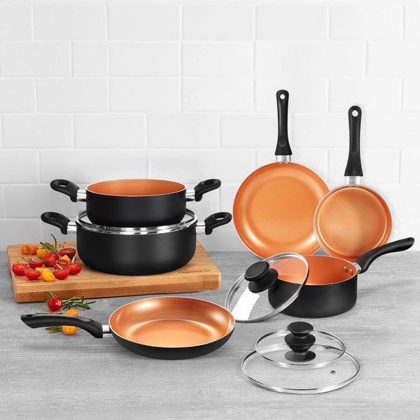 10-Piece Ceramic Nonstick Aluminum Cookware Set