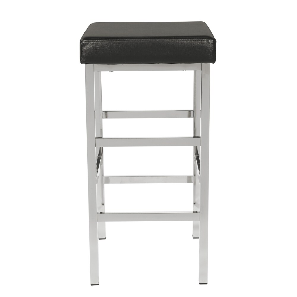 Porch   Den Mulloy Chrome 30 inch Backless Stool