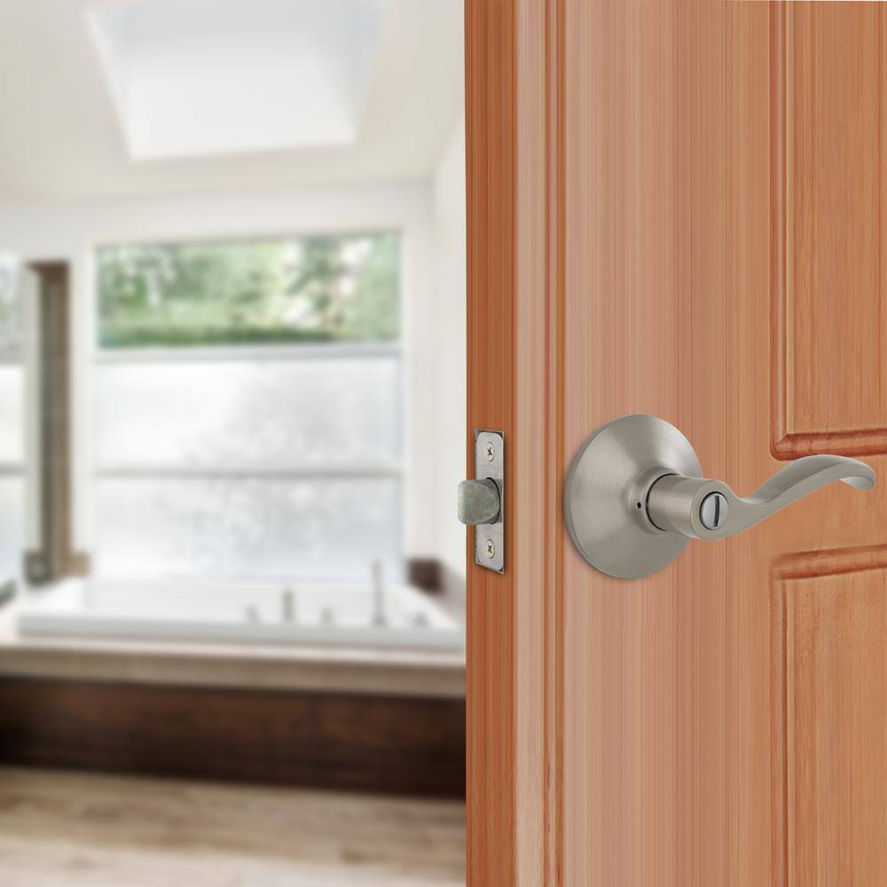 Defiant Naples Satin Nickel BedBath Privacy Door Handle LYEX201B