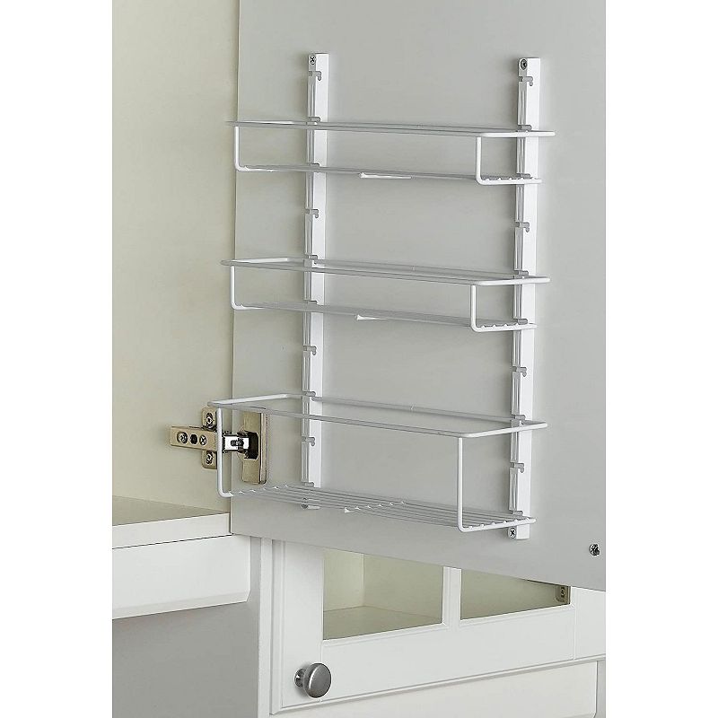 ClosetMaid Adjustable 3 Shelf Spice Rack Organizer for Cabinet/Wall Mount， White