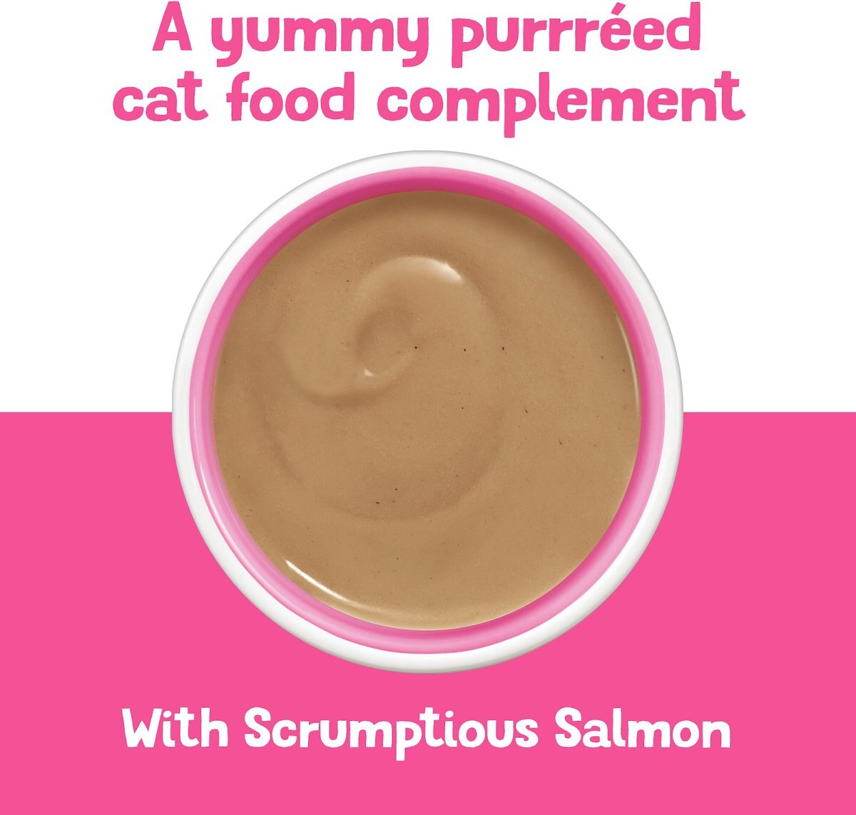 Friskies Pureed Topper Lil’ Shakes With Scrumptious Salmon Cat Food， 1.55-oz bag， Case of 16