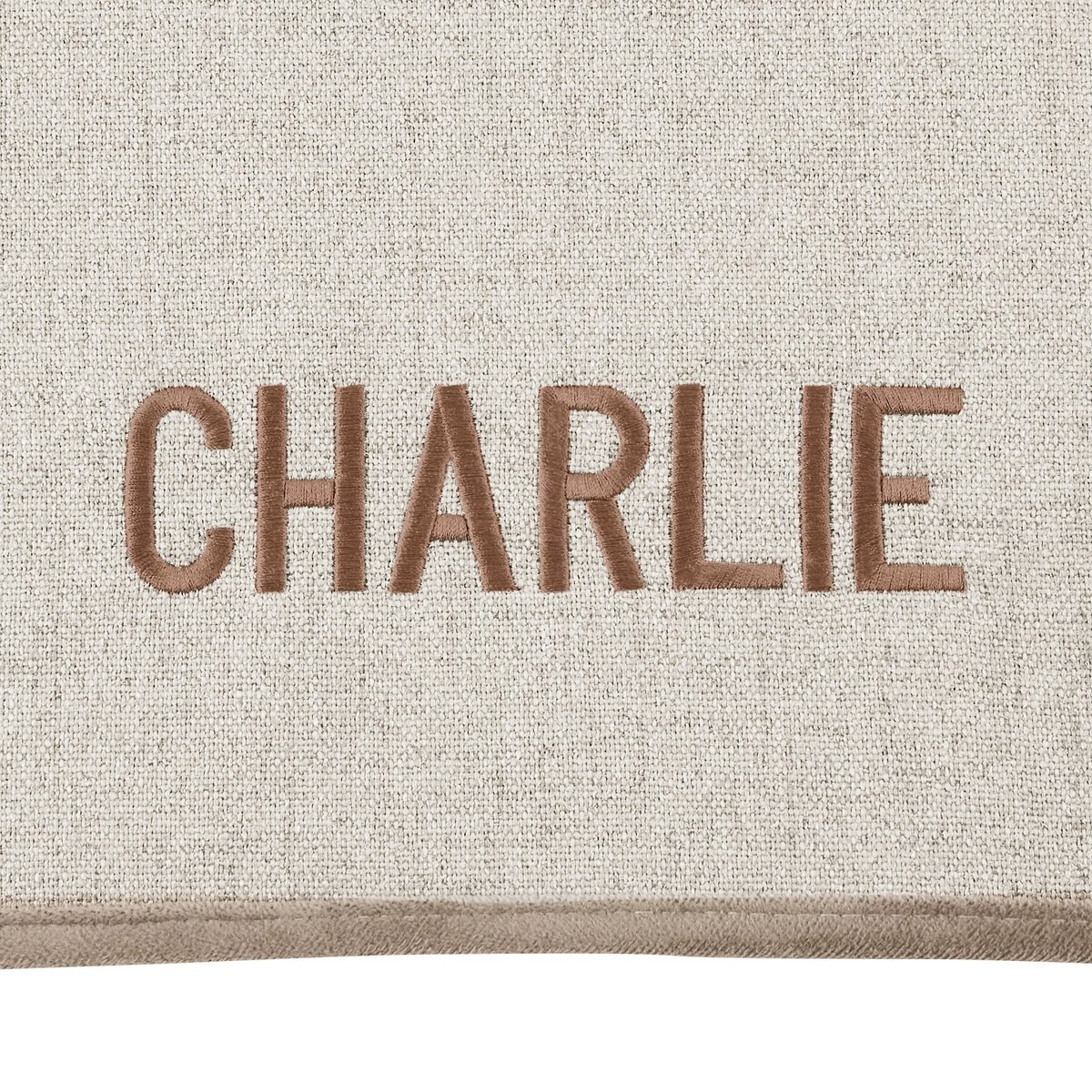 Frisco Faux Linen Personalized Dog and Cat Blanket