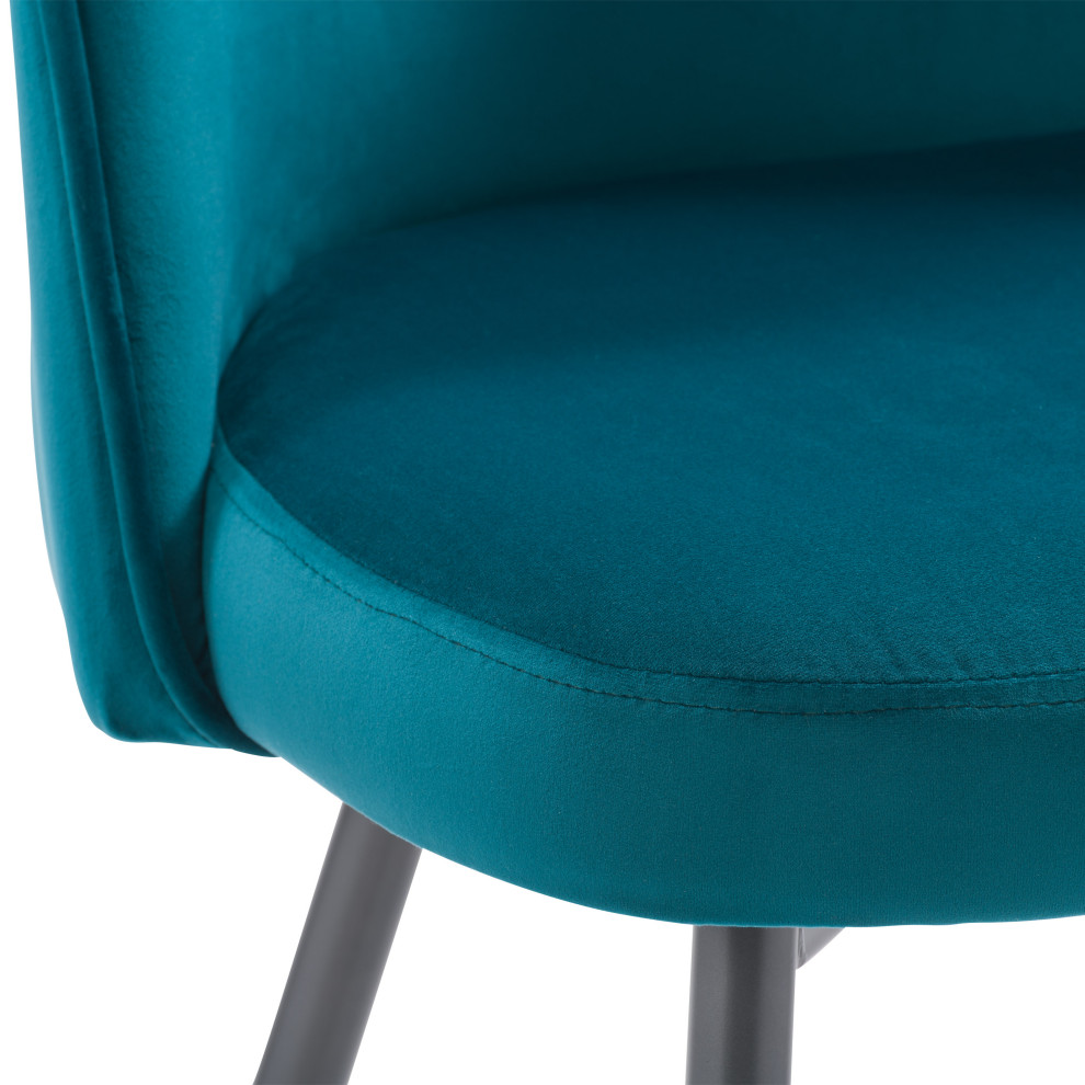 CorLiving Ayla Velvet Upholstered Side Chair   Midcentury   Dining Chairs   by CorLiving Distribution LLC  Houzz