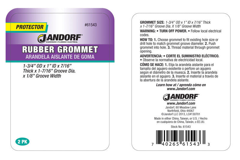 GROMMET 1-3/4OD X 7/16T