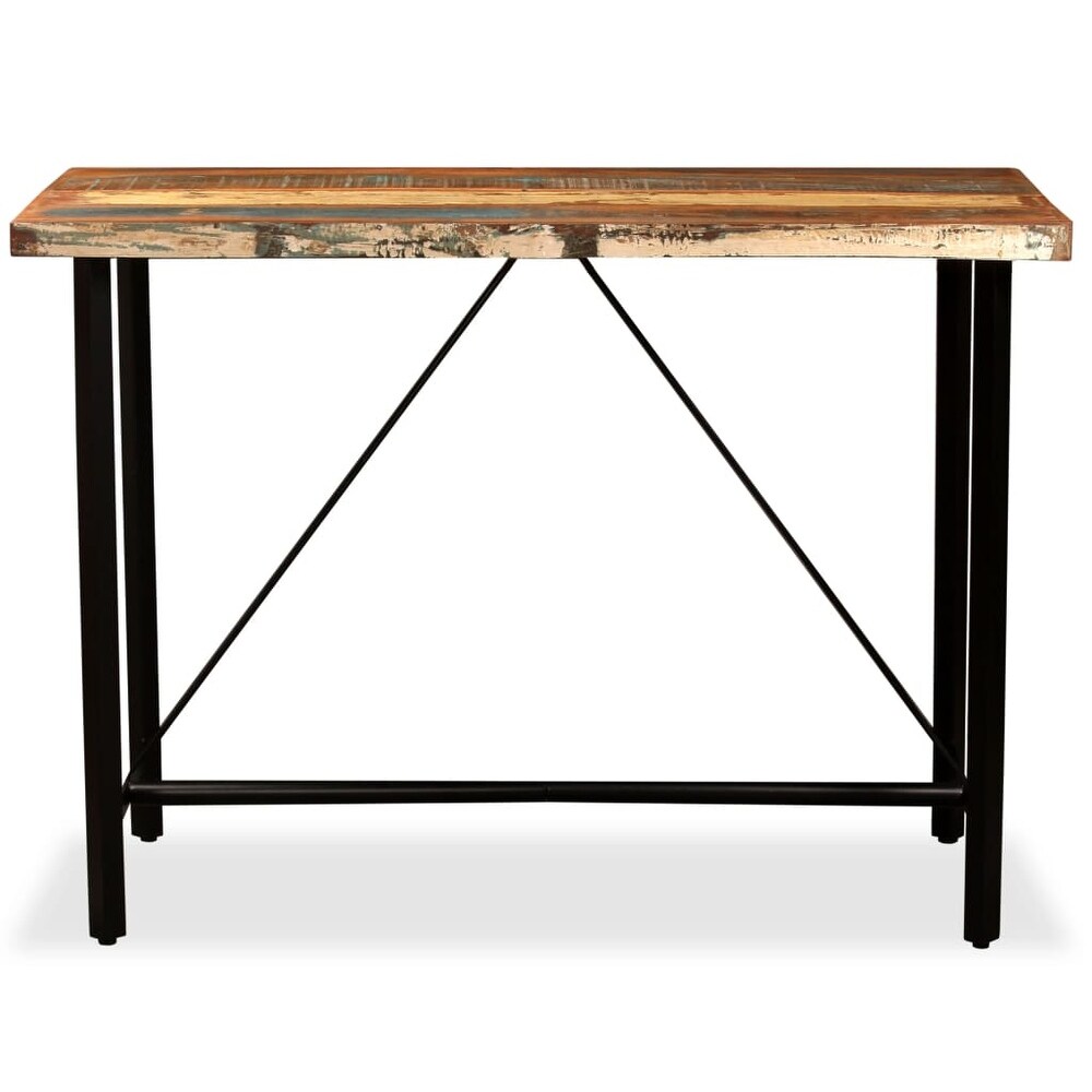 vidaXL Bar Table Solid Reclaimed Wood 47.2\