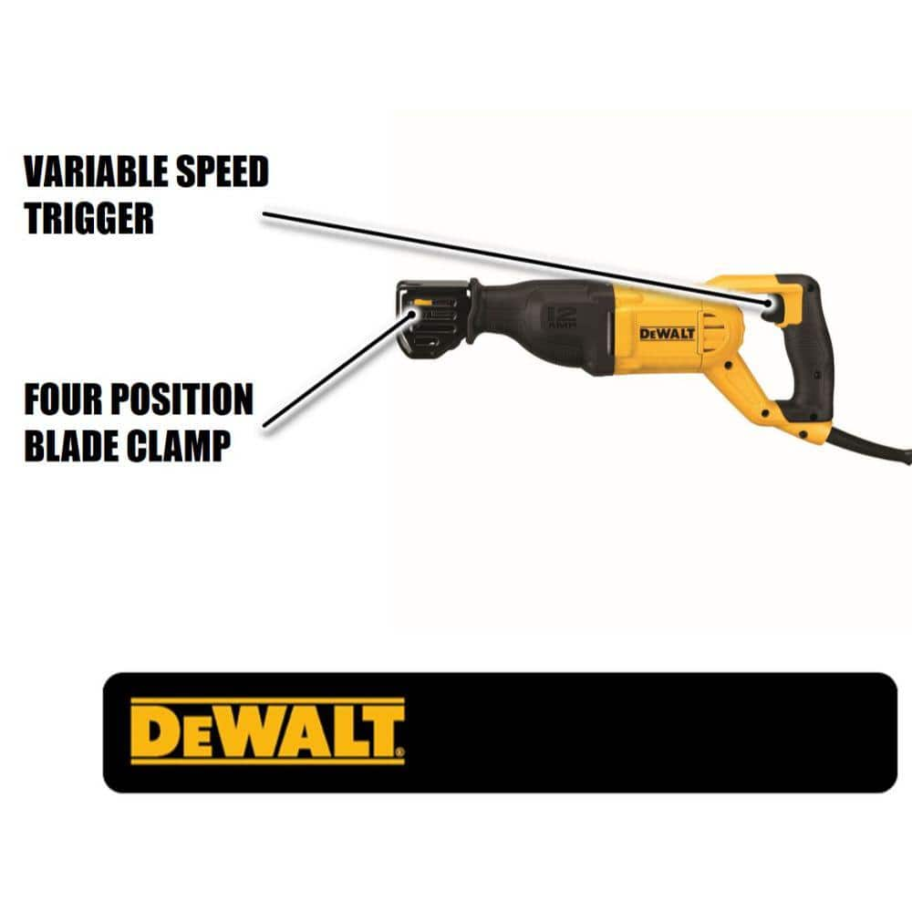 DEWALT 12 Amp Corded Reciprocating Saw DWE305