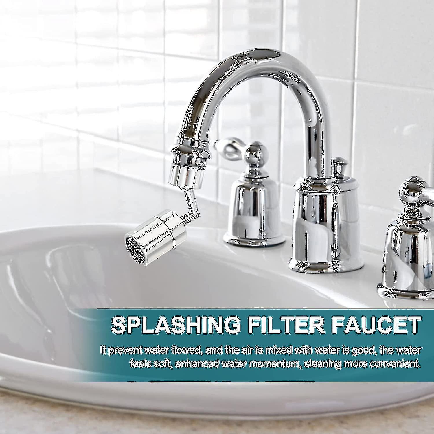 Filter Faucet 720 Rot ， Basin Bath Filter Faucet Faucet Extender Aerator， Sink Faucet Attachment