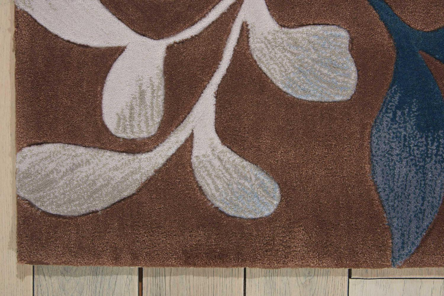 Nourison Contour Contemporary Botanical Mocha 782173  x 982173  Area Rug (78242 x 98242)  Crowdfused