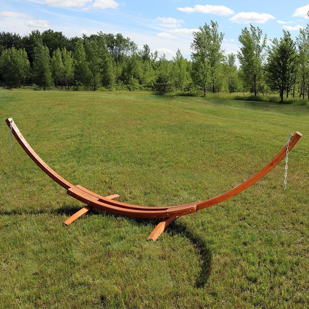 Ultimate Patio Solid Wood Curved Hammock Stand