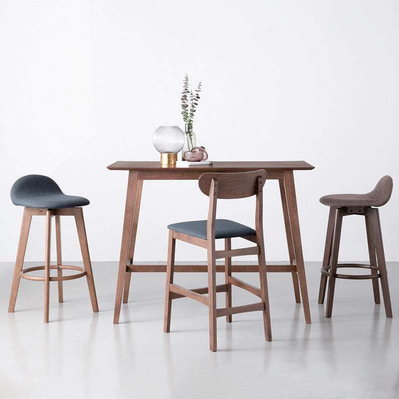 MORA Bar Stool - Chestnut & Walnut