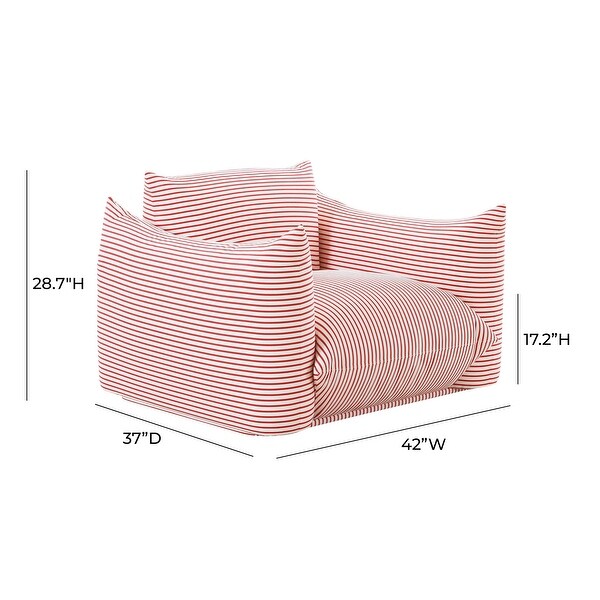 Saint Tropez Striped Stuffed Outdoor Armchair