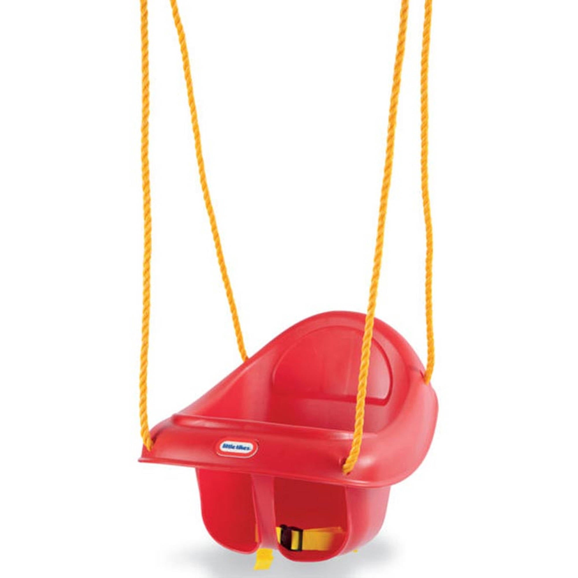 Little Tikes 637247 Highback Plastic Toddler Playset Swing with Seat Belt， Red