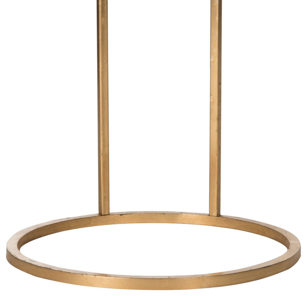 Katlyn Round Gold Leaf End Table Antique Gold   Contemporary   Side Tables And End Tables   by AED Luxury Home Decor  Houzz