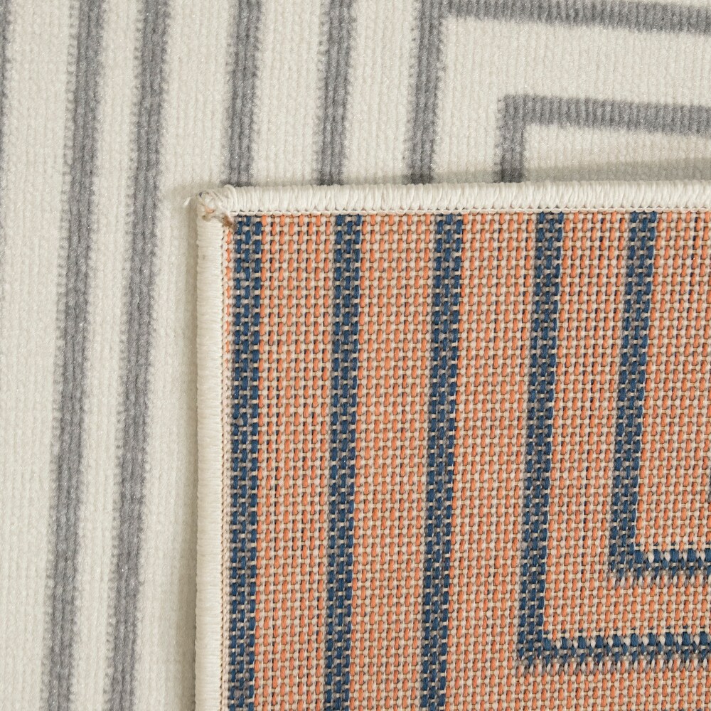 Paskal Geometric Striped Indoor/Outdoor Area Rug