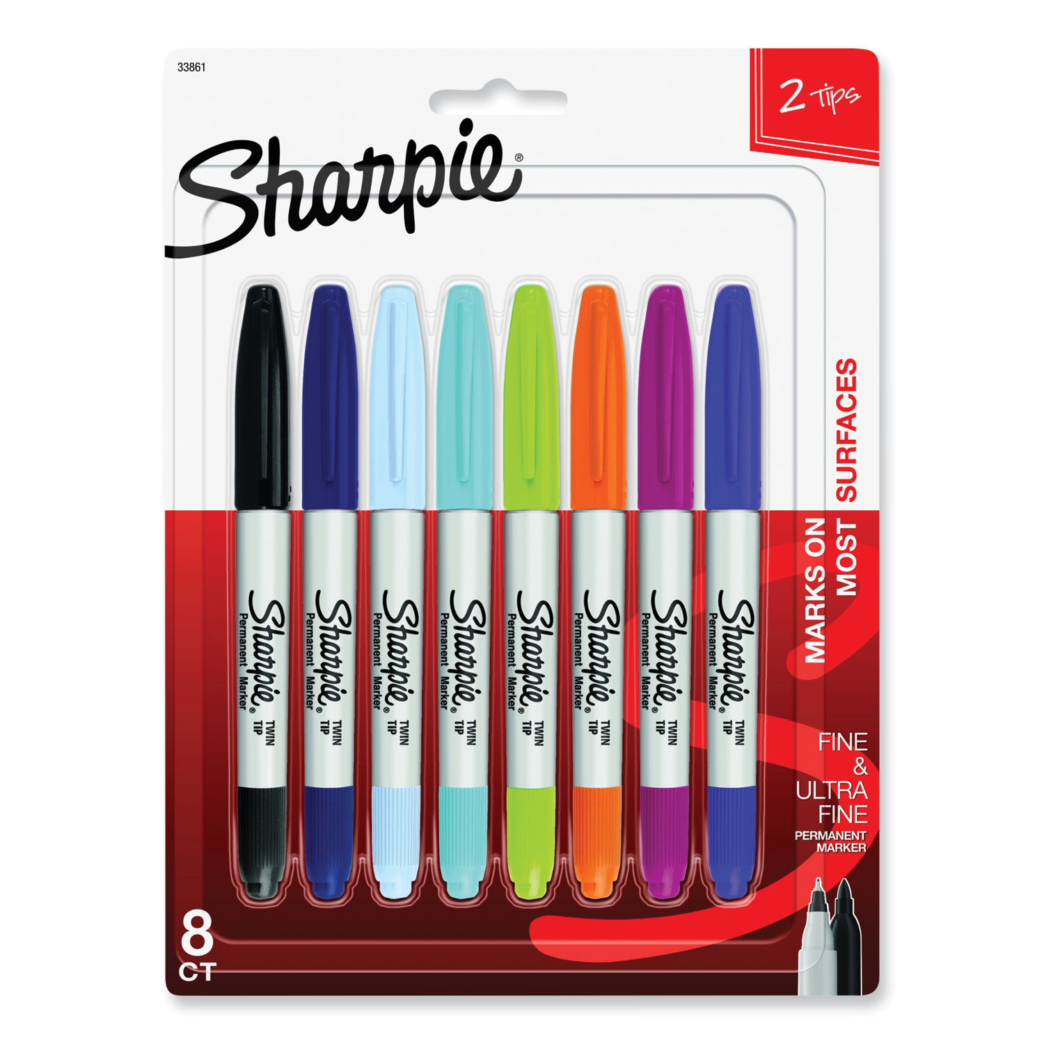 Twin-Tip Permanent Marker by Sharpieandreg; SAN33861PP