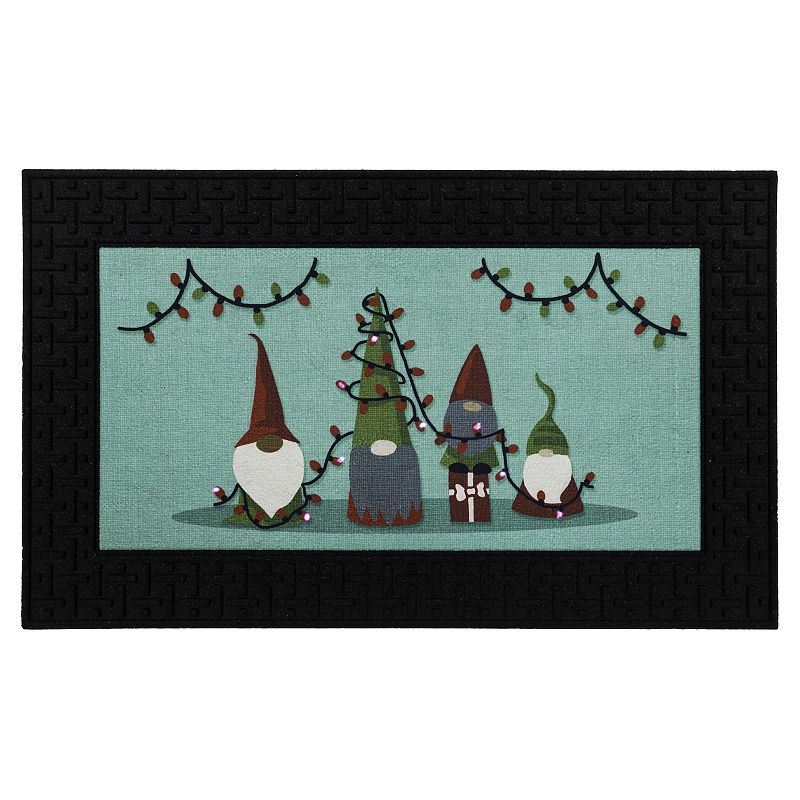 St. Nicholas Square® Holiday Gnomes LED Doormat Floor Decor