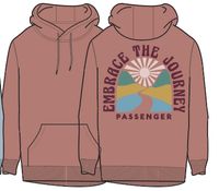 Embrace The Journey Recycled Cotton Oversized Hoodie - Pink Mahogony