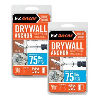 E-Z Ancor Twist-N-Lock 75 lbs. Medium Duty Drywall Anchors Combo Includes 2 (50-Pack) 99307